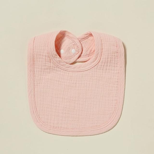 【Baby 童衣】純棉U型四層紗布口水巾 超柔軟吸水透氣圍兜 雙按扣口水巾 寶寶圍兜 口水巾 11783(共１３色)