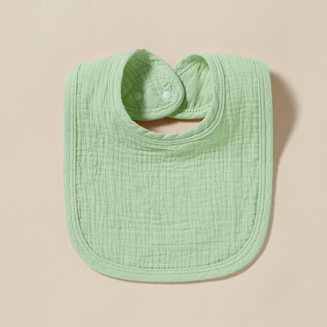 【Baby 童衣】純棉U型四層紗布口水巾 超柔軟吸水透氣圍兜 雙按扣口水巾 寶寶圍兜 口水巾 11783(共１３色)