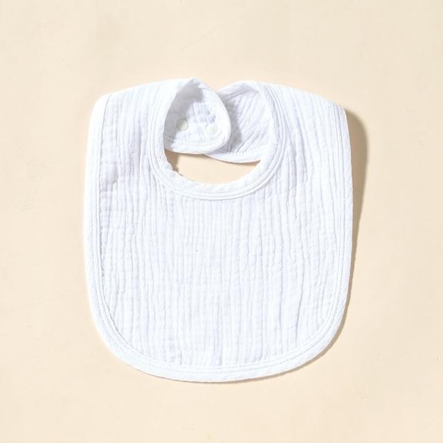 【Baby 童衣】純棉U型四層紗布口水巾 超柔軟吸水透氣圍兜 雙按扣口水巾 寶寶圍兜 口水巾 11783(共１３色)