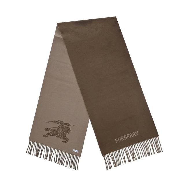 【BURBERRY 巴寶莉】經典LOGO雙面兩用羊絨圍巾(任選)