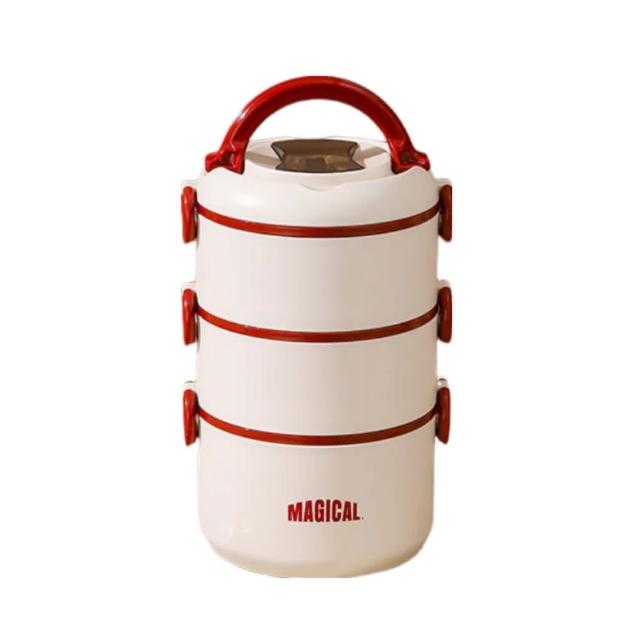 【A&R】升級版日式304不鏽鋼三層保溫飯盒 微波款 2500ML 三色任選(便攜式 保冷 便當盒 露營 野餐)