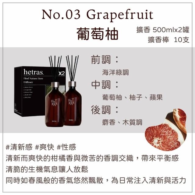【HETRAS】韓國 首席調香師擴香 500ml 兩入一組 韓國擴香 擴香瓶 室內 居家香氛 禮物 GD 五星級飯店 小雛菊