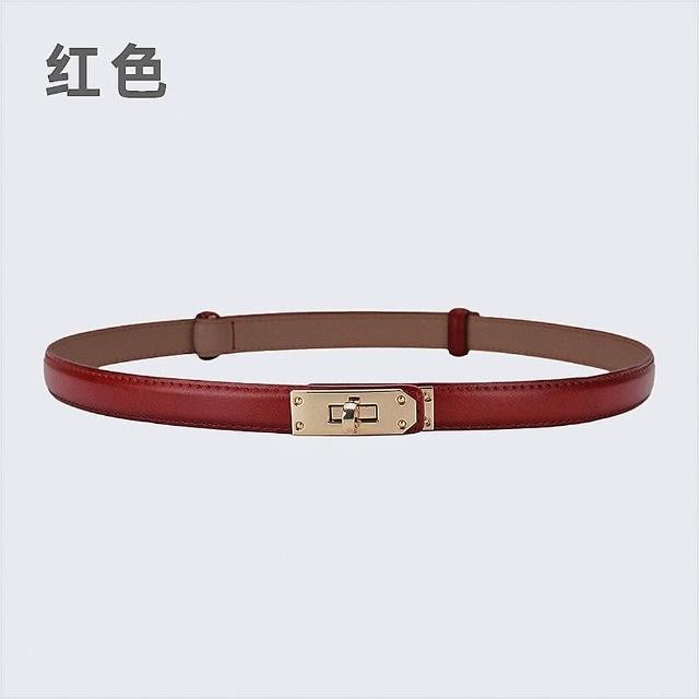 【LEESA】牛皮腰帶\腰封\伸縮皮帶\細腰帶\真皮帶\高級感\精品皮帶\顯瘦穿搭\穿搭配件\鎖扣