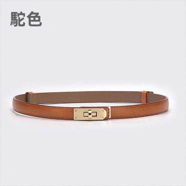 【LEESA】牛皮腰帶\腰封\伸縮皮帶\細腰帶\真皮帶\高級感\精品皮帶\顯瘦穿搭\穿搭配件\鎖扣
