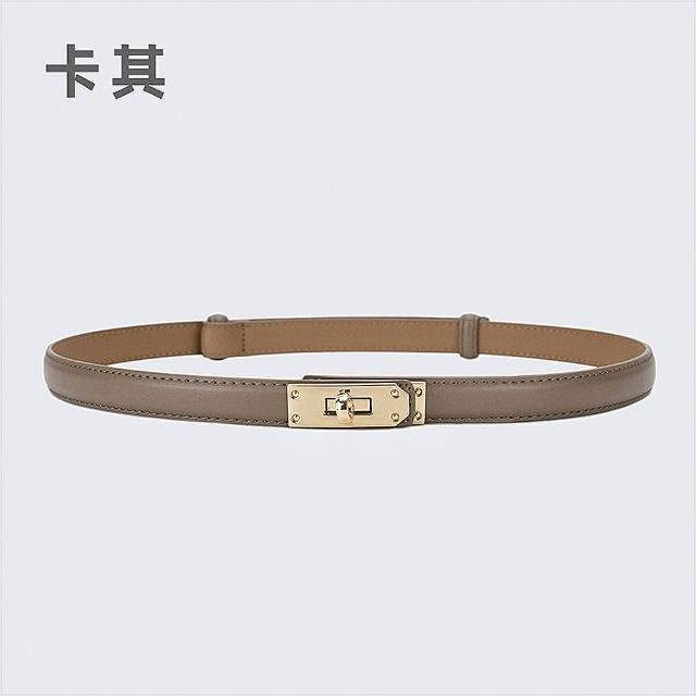 【LEESA】牛皮腰帶\腰封\伸縮皮帶\細腰帶\真皮帶\高級感\精品皮帶\顯瘦穿搭\穿搭配件\鎖扣