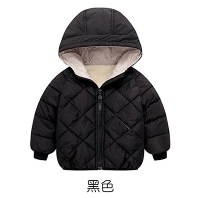 【橘魔法】兒童菱格連帽鋪棉外套(厚外套 長袖外套 連帽外套 保暖 寒流 中性款 女童 男童 童裝)