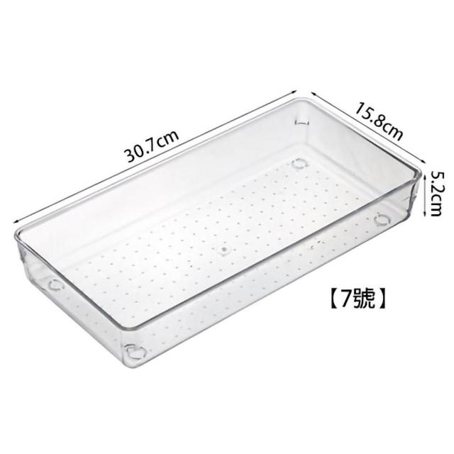 【isona】透明收納盒 壓克力收納盒 文具收納 小物收納 分隔置物盒 分類盒 整理盒(7號 儲物盒 抽屜收納)