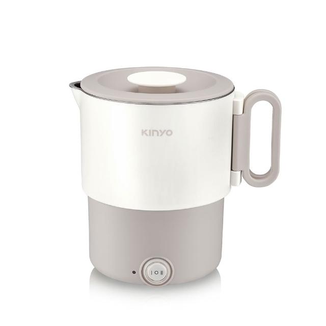 【KINYO】3in1雙電壓旅行小圓鍋 美食鍋 料理鍋 快煮鍋 (疊放收納 304不鏽鋼 附收納袋 TRFP-051)