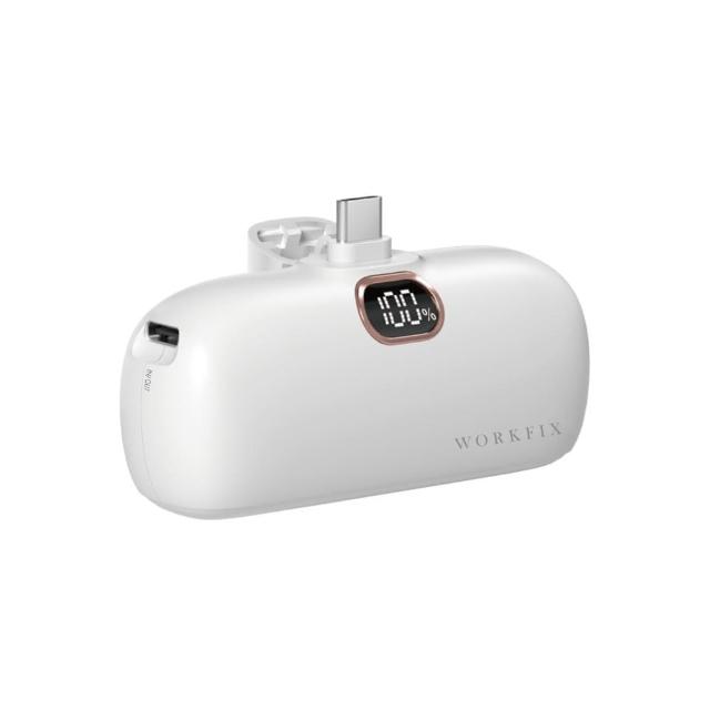 【WORKFIX 渥克斯】PD 20WType-C/15W Lightning 雙快充迷你口袋直插行動電源(4800mAh)