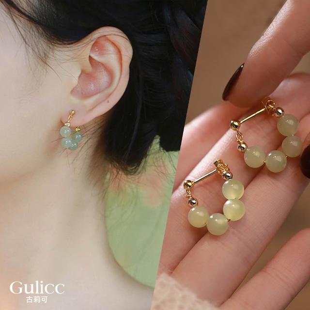 【Gulicc 古莉可】耳環 古典中式 優雅中國風(7夕情人節 生日 飾品 耳釘 耳飾 耳墜 禮物)