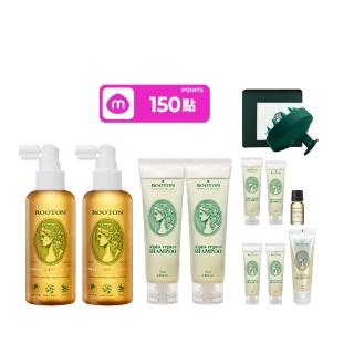 【ROOTON】甦活植萃養髮液2入組(甦活植萃養髮150mlx2+洗髮精70mlx2)強健豐盈髮根 頭皮水 頭皮精華