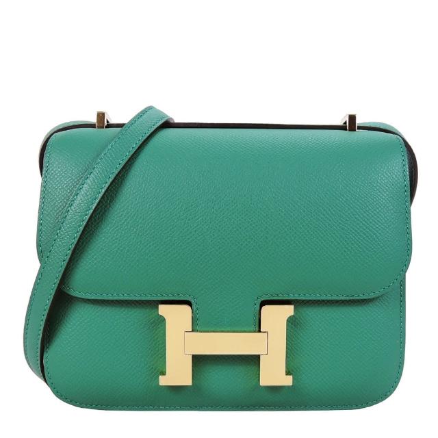 【Hermes 愛馬仕】Constance 18cm牛皮斜背包(多款選)