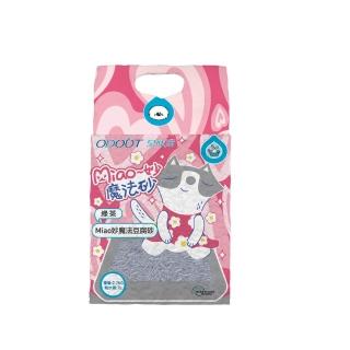 【ODOUT 臭味滾】miao妙魔法 2.0mm 豆腐貓砂 7L / 2.7kg-4入組 (淡綠茶香/活性炭粉除臭/可沖馬桶/極細)