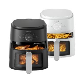 【Philips 飛利浦】星樂視透視海星氣炸鍋4.2L_NA221_黑白兩色任選