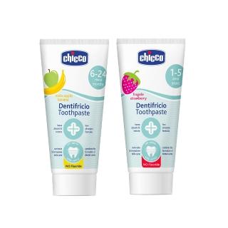 【Chicco 官方直營】兒童木糖醇含氟牙膏50ml-2入(多種口味任選)