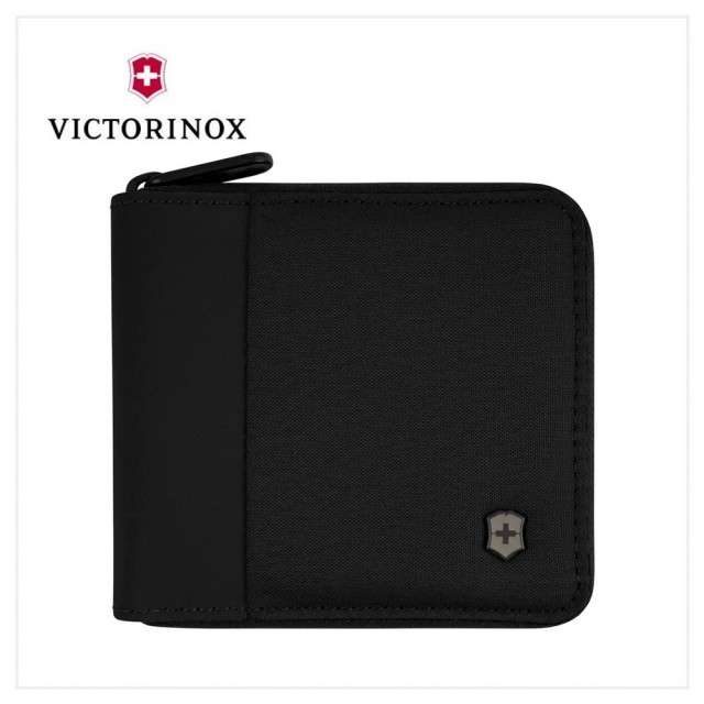 【VICTORINOX 瑞士維氏】Travel Essentials ㄇ字拉鍊短夾(653367/653368)