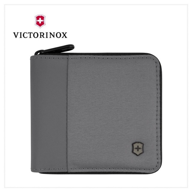 【VICTORINOX 瑞士維氏】Travel Essentials ㄇ字拉鍊短夾(653367/653368)