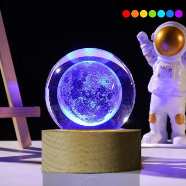 A-ONE 匯旺】魔幻水晶球夜燈大水母氣氛燈水晶小夜燈床頭燈水晶球LED暖