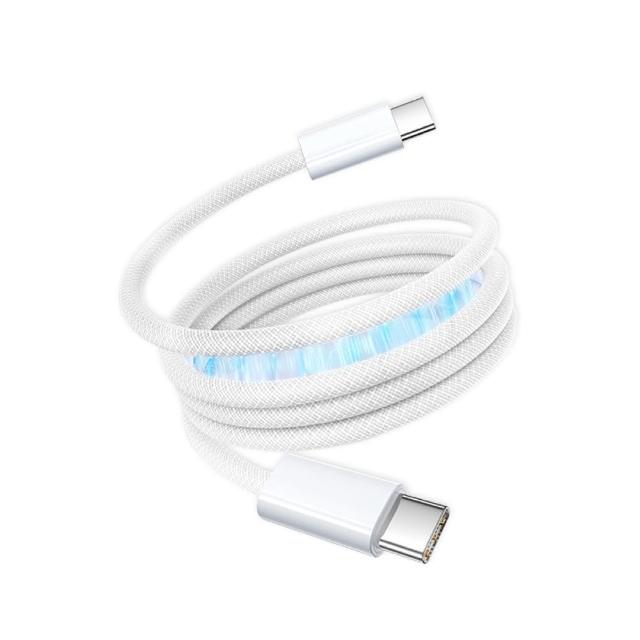 【ZA 喆安】Type-C to Type-C磁吸編織充電線1m(適用蘋果iPhone17/16/MacBook/iPad手機快充線)