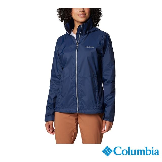 【Columbia 哥倫比亞】男女款-防潑水連帽風衣(多色任選)