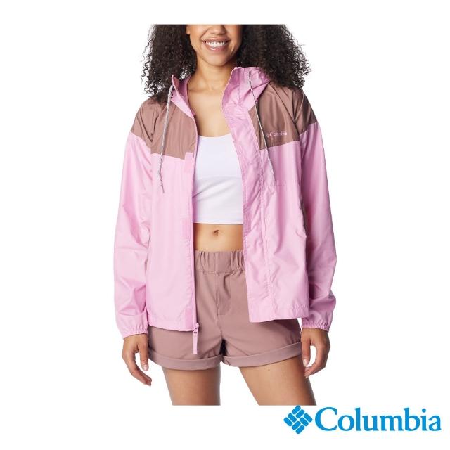 【Columbia 哥倫比亞】男女款-防潑水連帽風衣(多色任選)