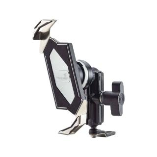 【TAKEWAY】黑隼Z機車手機架-雙磁浮減震-長後照鏡座版(贈相容防盜鎖/LA1-PH05-AnvPro/重機/摩托車導航夾)