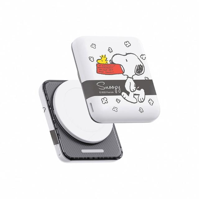 【SNOOPY 史努比】晶磁磁吸行動電源 5000mAh(Magsafe/P-161)