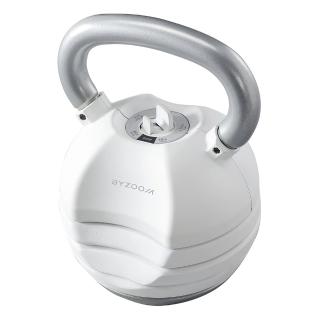 【BYZOOM FITNESS】Pure Series 40lb/約18kg 5段重量可調式壺鈴 白/黑二色(BZ-AKB-40LB)