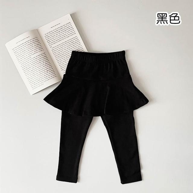 【橘魔法】經典原色薄棉假兩件 內搭褲裙(內搭褲 長褲 裙子 褲子 女童 兒童 童裝 中童)