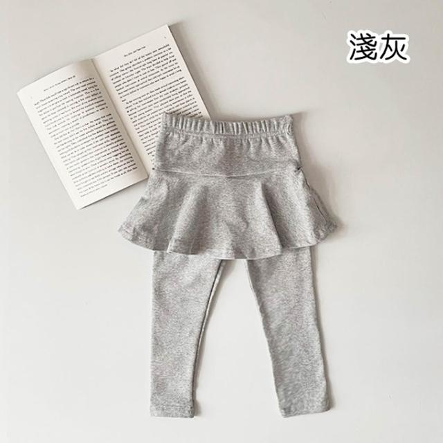 【橘魔法】經典原色薄棉假兩件 內搭褲裙(內搭褲 長褲 裙子 褲子 女童 兒童 童裝 中童)
