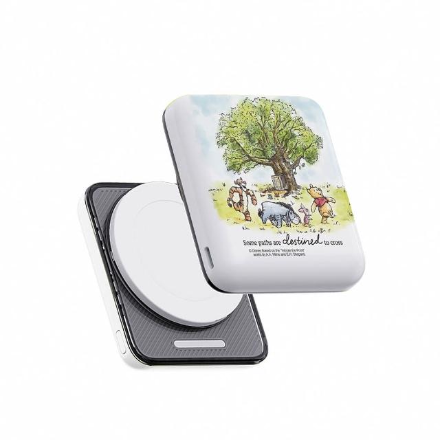 【Disney 迪士尼】磁吸晶磁行動電源 5000mAh(Magsafe/快充/維尼/三眼怪)
