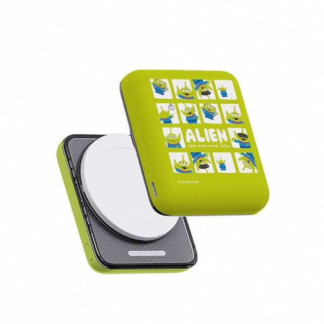 【Disney 迪士尼】磁吸晶磁行動電源 5000mAh(Magsafe/快充/維尼/三眼怪)