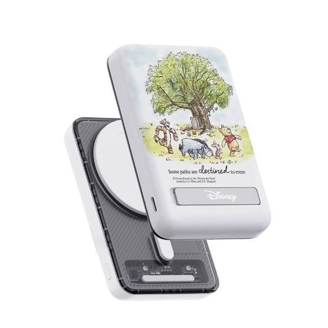 【Disney 迪士尼】磁吸無線充晶磁行動電源 10000mAh (Magsafe/維尼/三眼怪/P-162)