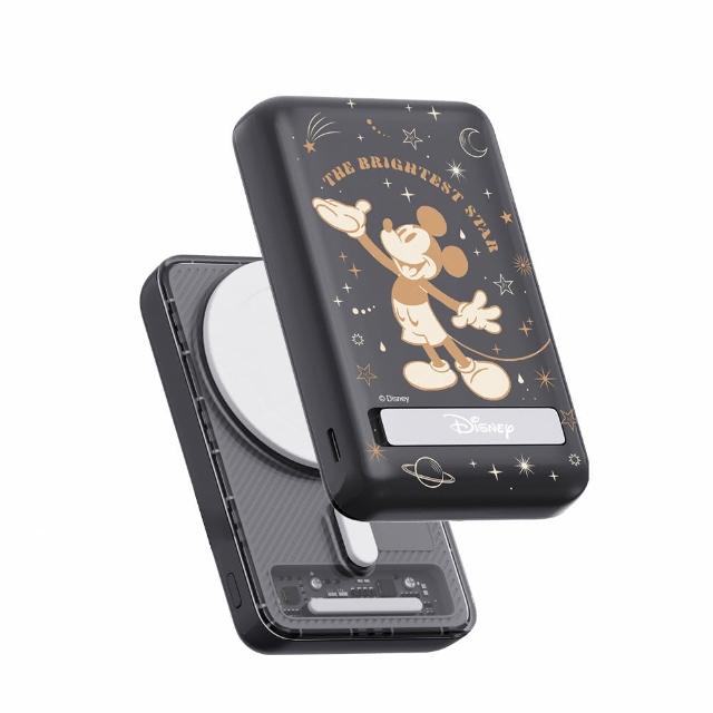 【Disney 迪士尼】磁吸無線充晶磁行動電源 10000mAh (Magsafe/維尼/三眼怪/P-162)