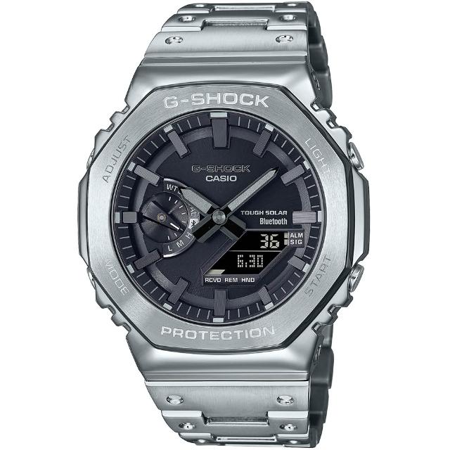 【CASIO 卡西歐】G-SHOCK 太陽能藍牙電波錶-7款可選 情人節 送禮(GMW-B5000D-1)