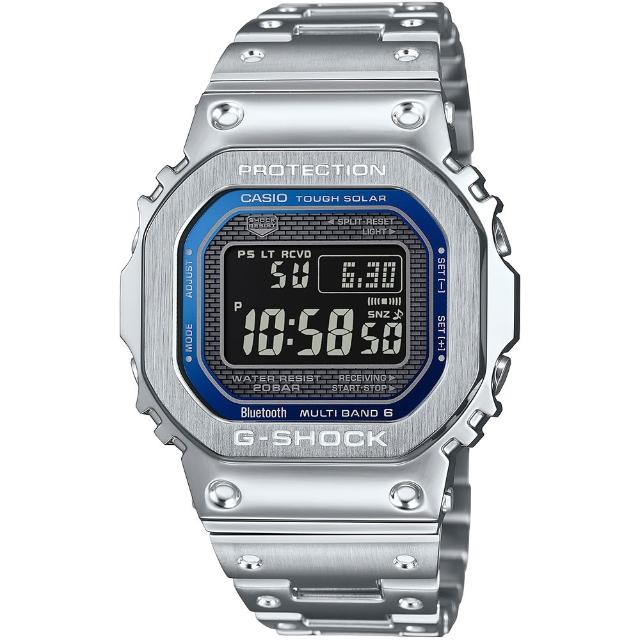 【CASIO 卡西歐】G-SHOCK 太陽能藍牙電波錶-7款可選 情人節 送禮(GMW-B5000D-1)