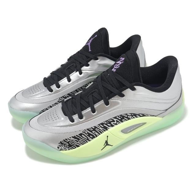 【NIKE 耐吉】籃球鞋 Jordan Zion 4 PF 男鞋 銀 綠 胖虎 錫安 氣墊 緩震(FD0591-005)