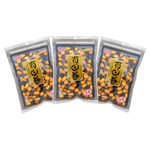 【有田製果】海苔小卷-三包組(原味/辣味 80gx3包)