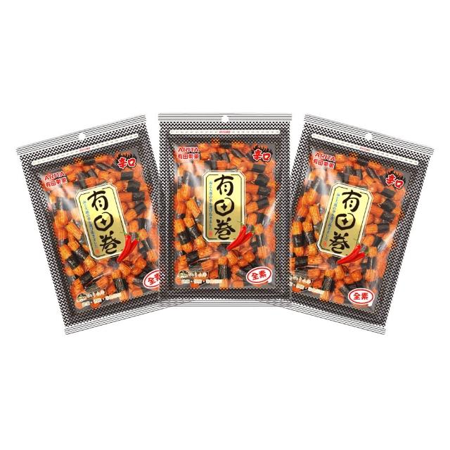 【有田製果】海苔小卷-三包組(原味/辣味 80gx3包)