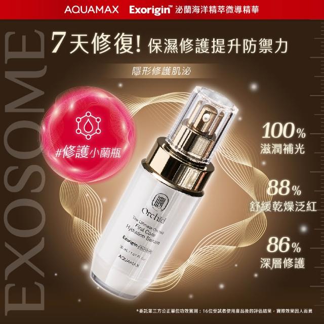 【AQUAMAX 奧科美氏】彈潤緊緻全效保養組-美容儀+小蘭瓶精華(全效七合一/蘭花植泌體/極緻小蘭瓶)