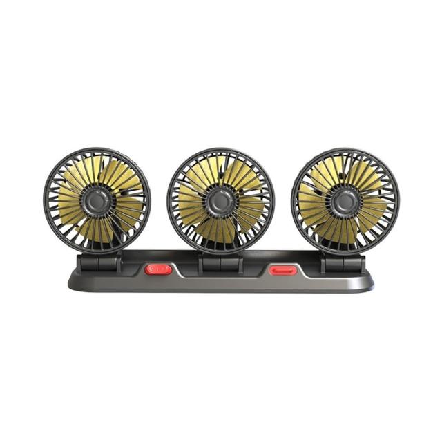 【車選家】升級三頭循環扇-USB款(車用風扇 USB風扇 循環扇 露營電扇 360度風扇)