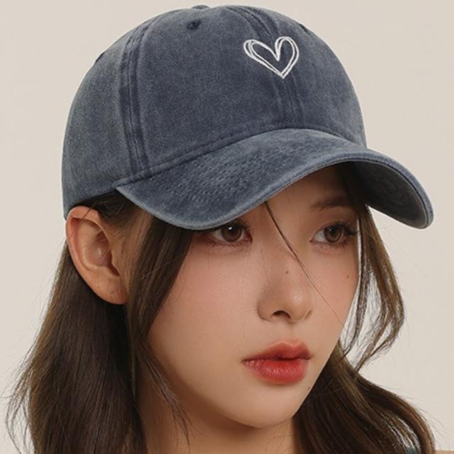 【MoonDy】鴨舌帽 棒球帽 帽子 女帽 情侶帽 愛心 韓國帽子 休閒帽 百搭 遮陽帽 休閒帽 圓 