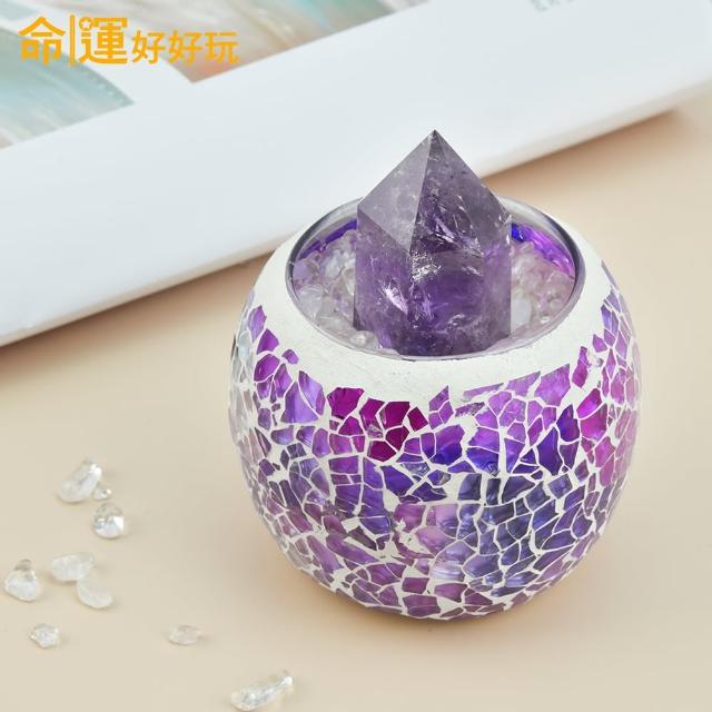【命運好好玩】廣招貴人/百煞退散/良緣綻放/專制小人晶柱擺件(四款擇一)