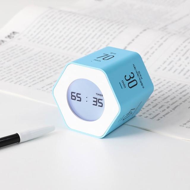 【mooas】台灣總代理 韓國六角轉轉專注定時器 番茄鐘 時鐘 商務 運動健身 自律養成 日常烹飪