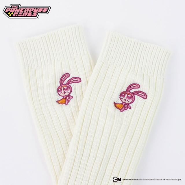 【FOOTER】飛天小女警-針織堆堆襪-花花款(PPG05-象牙白)