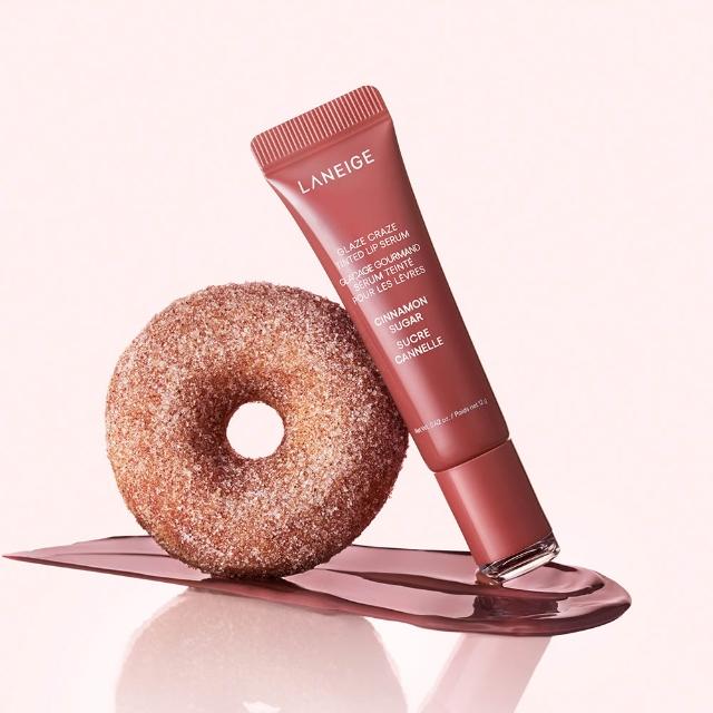 【LANEIGE 蘭芝】官方直營 甜甜圈澎潤水唇釉 12g 雙入組(唇膏 唇蜜 送禮首選)