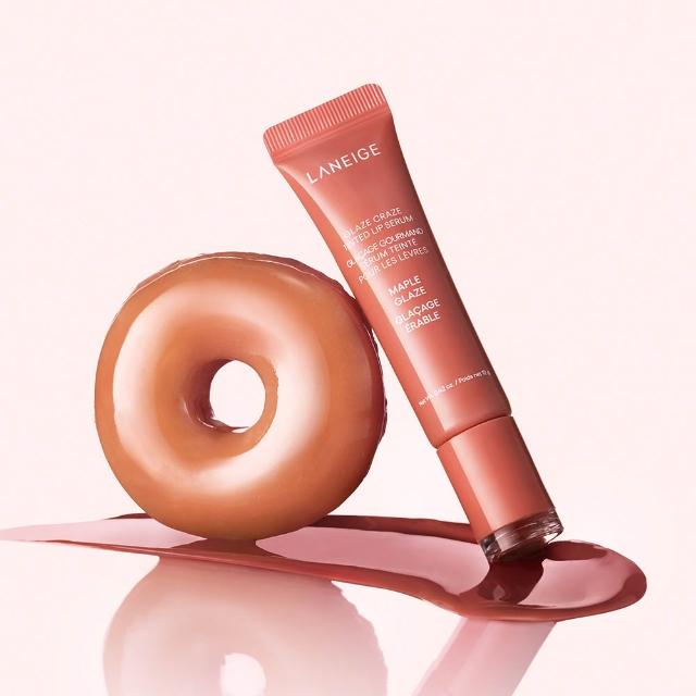 【LANEIGE 蘭芝】官方直營 甜甜圈澎潤水唇釉 12g 雙入組(唇膏 唇蜜 送禮首選)