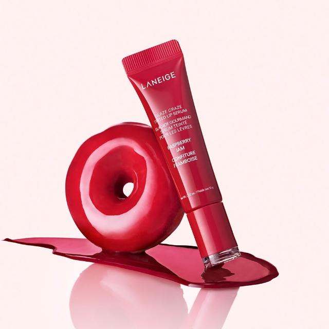 【LANEIGE 蘭芝】官方直營 甜甜圈澎潤水唇釉 12g 雙入組(唇膏 唇蜜 送禮首選)