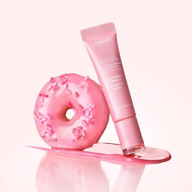 【LANEIGE 蘭芝】官方直營 甜甜圈澎潤水唇釉 12g 雙入組(唇膏 唇蜜 送禮首選)