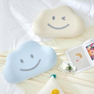 【Great Living 格蕾寢飾】La Belle HAPPY 釋壓涼感雲朵記憶枕/雙向枕/眠綿枕 兩色任選(藍色/奶茶色)